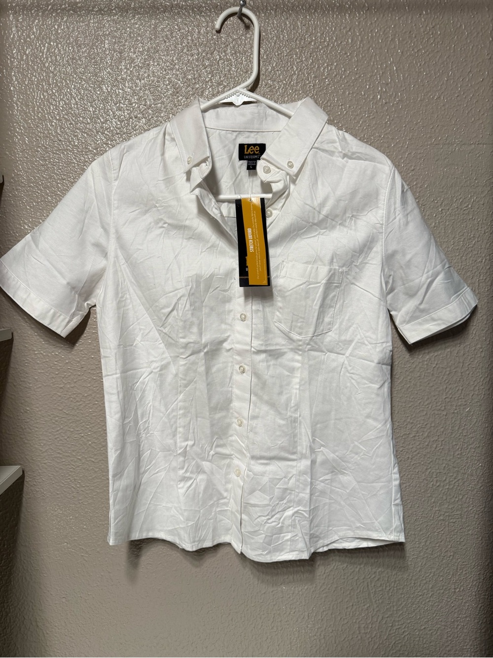Lee White Short-Sleeve Button-Down Shirt